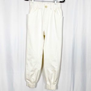 Emerson Fry Paperbag Waist Denim Cotton
Joggers Pants in Ecru